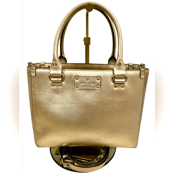 kate spade Handbags - Kate Spade Rose Gold Metallic Purse with Adjustable Strap